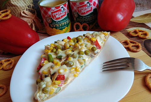 Пицца из отрубей и овсяных хлопьев