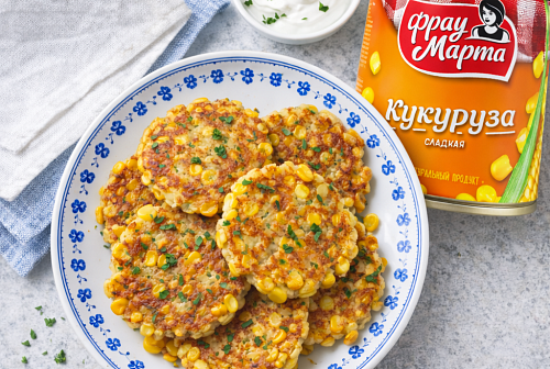 Оладушки с кукурузой
